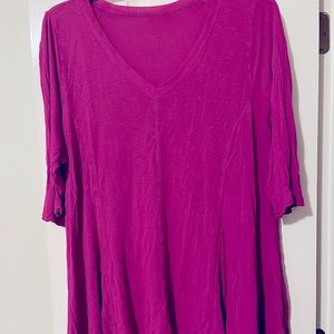 Women's V-Neck Purple Top